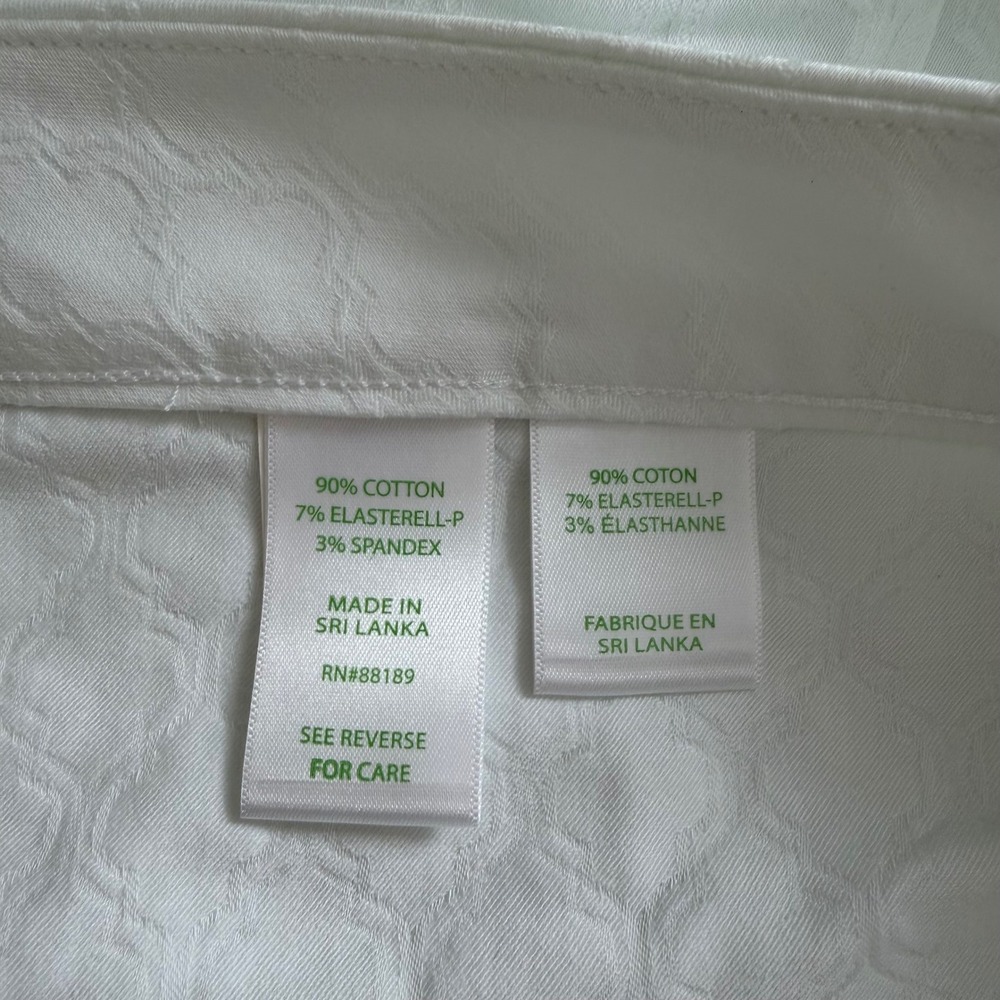 Lilly Pulitzer Kelly White Jacquard Ankle Pants Sz 14 Geometric Quatrefoil 20243 - Picture 5 of 7